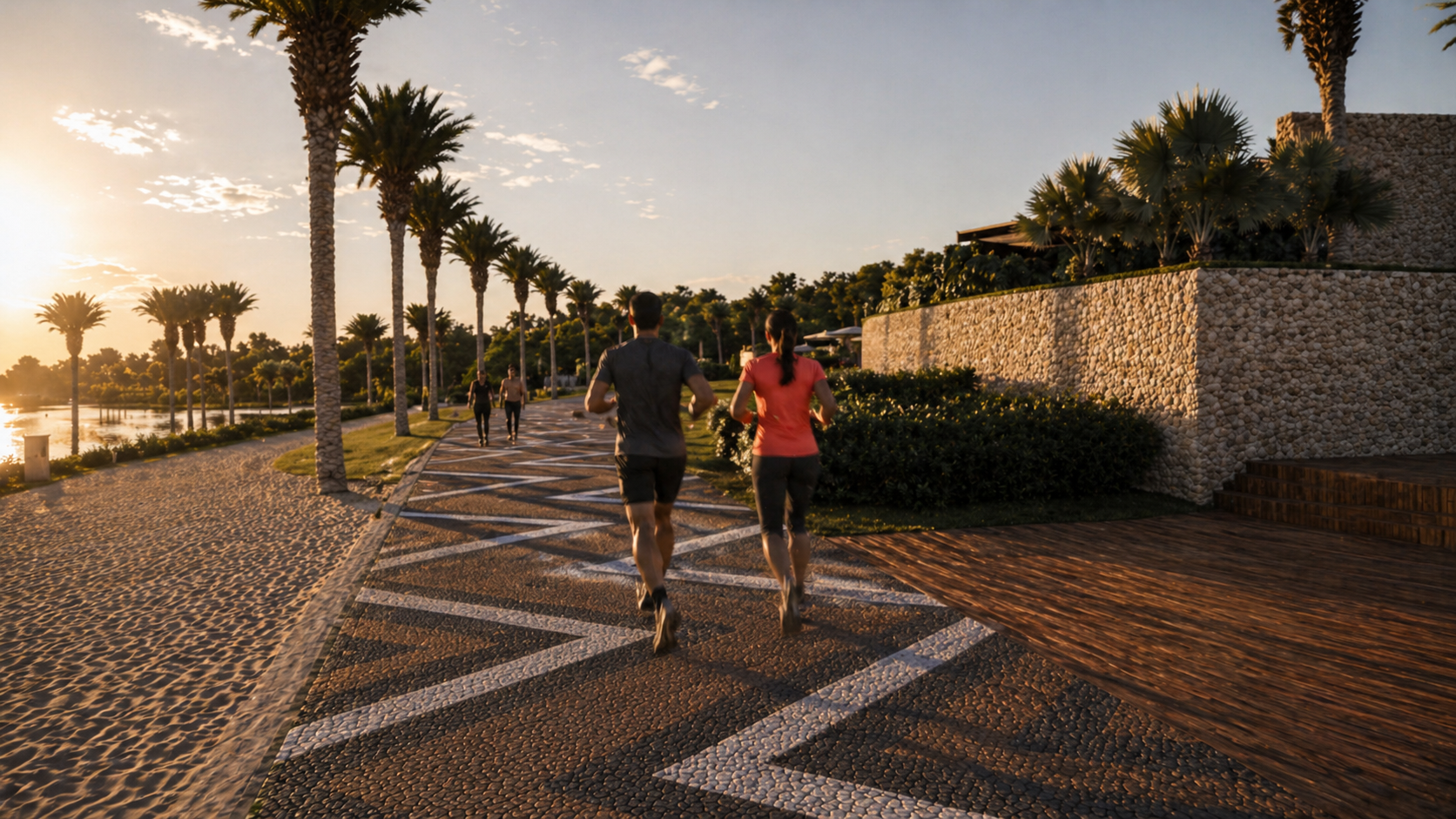 Casal zigue-zague grupo